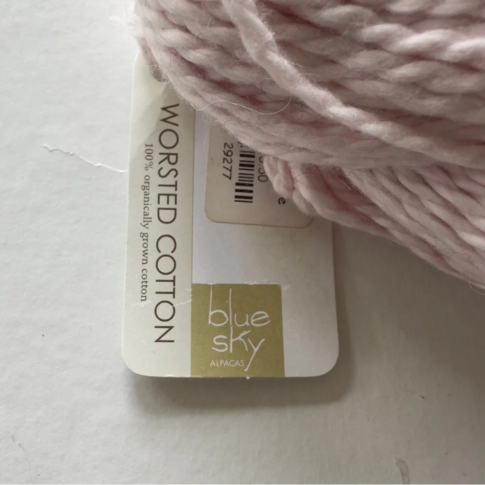 Blue Sky Alpacas Pale Pink Worsted Cotton, 1 skein